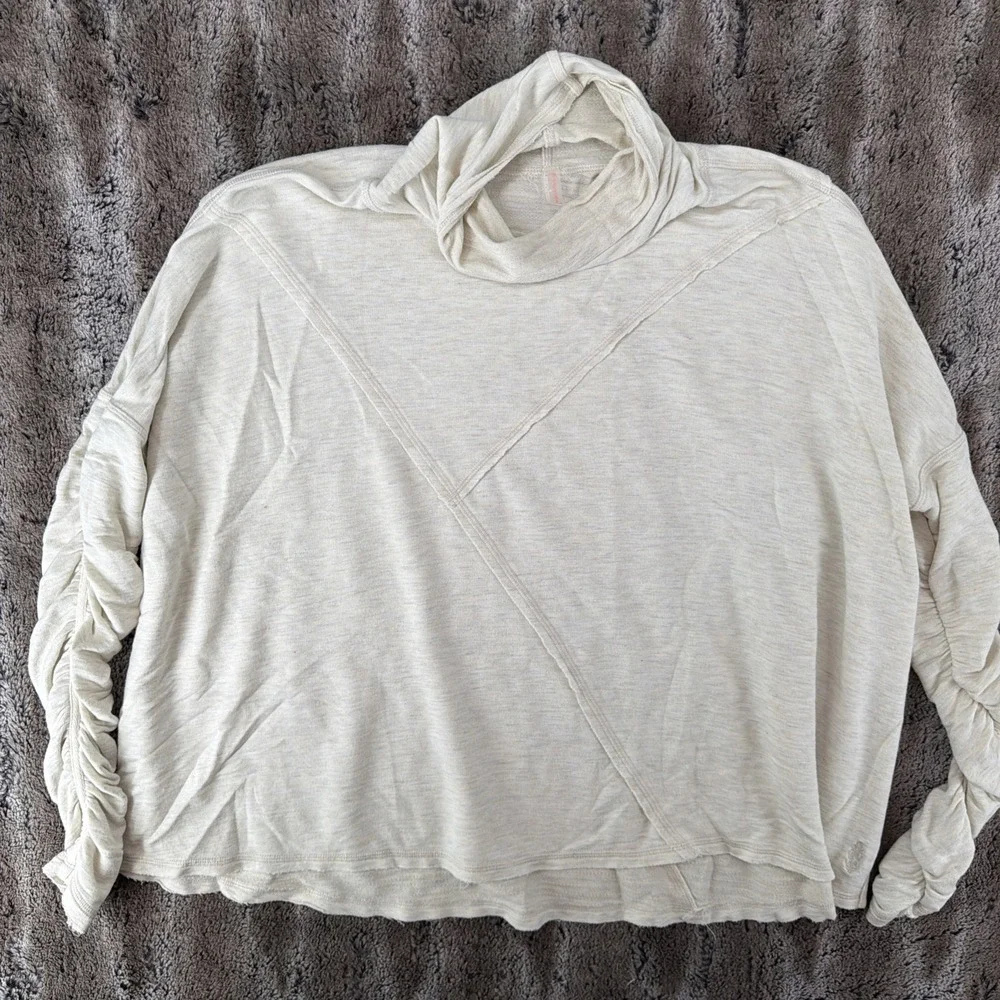 Free People Movement Believe Oversized Mock Neck Lightweight Sweater - Small